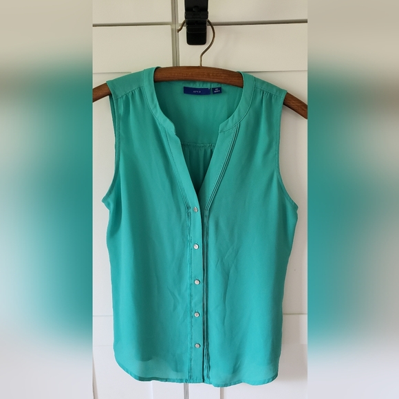 Apt 9 Tank Top Womens XS Green Stretch Basic - Picture 1 of 3